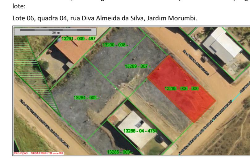 VENDE-SE TERRENO NA AV. DIVA ALMEIDA DA SILVA, JARDIM MORUMBI – JARU/RO